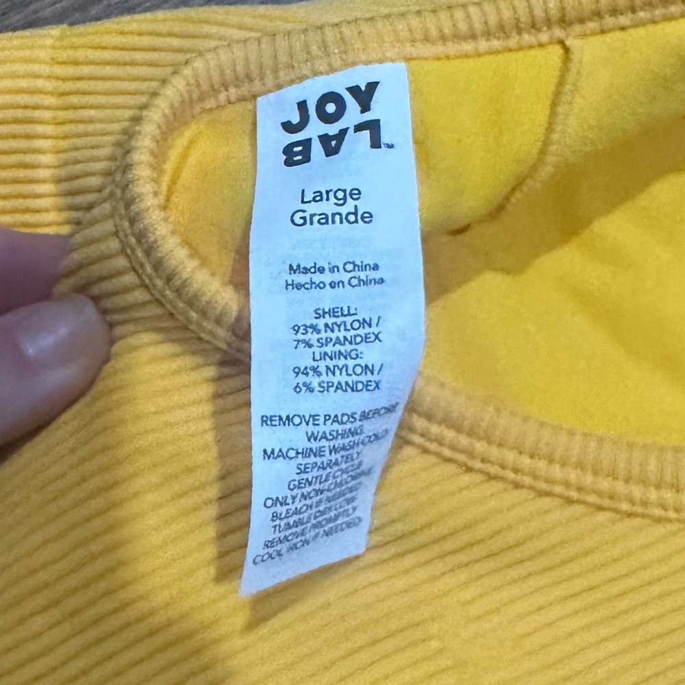 JoyLab Sunny Yellow Ribbed Tank - Picture 3 of 3